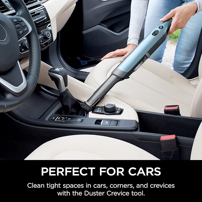 Shark WV201BLBRN WANDVAC Cordless Hand Vac Lightweight and Portable at 1.4 lbs. with Powerful Suction Charging Dock One-Touch Empty for Car &amp Home Cove Blue