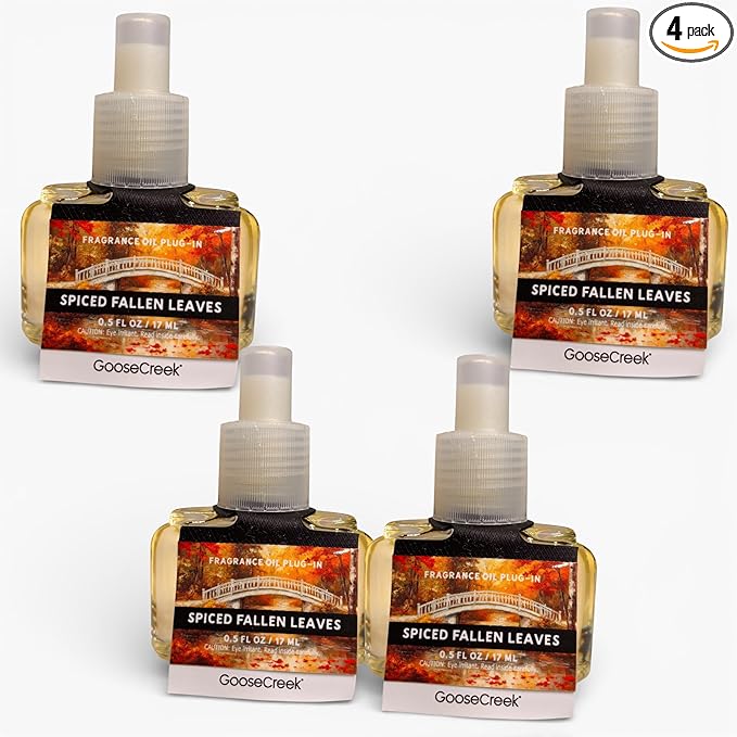 Spiced Fallen Leaves Fragrance Oil Plug-In Refills 0.5 FL OZ 4 Pack