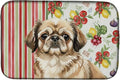 Caroline's Treasures Sable Pekingese Vegetables Dish Drying Mat Absorbent Dish Drying Mat Pad for Kitchen Counter Dish Drainer Mat for Countertop 14 x 21 Multicolor