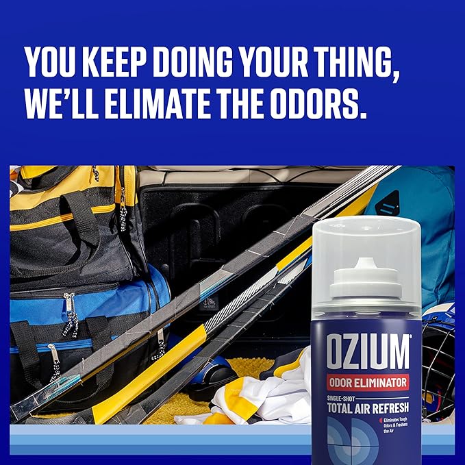 OZIUM® Air Freshener Odor Eliminator 2oz Single Shot Total Air Refresh &amp Car Air Freshener – Original – 4 Pack