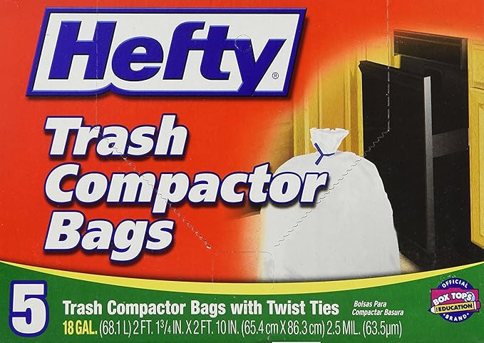 Hefty Trash Compactor Bags 18 GAL - 5 CT