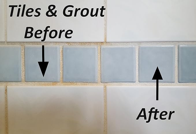 Bring It On Cleaner: Shower Door Hard Water Spot Stain Remover with Oxygen Bleach. Safely Clean Shower Door Glass Tiles Taps Grout and Fiberglass 128oz
