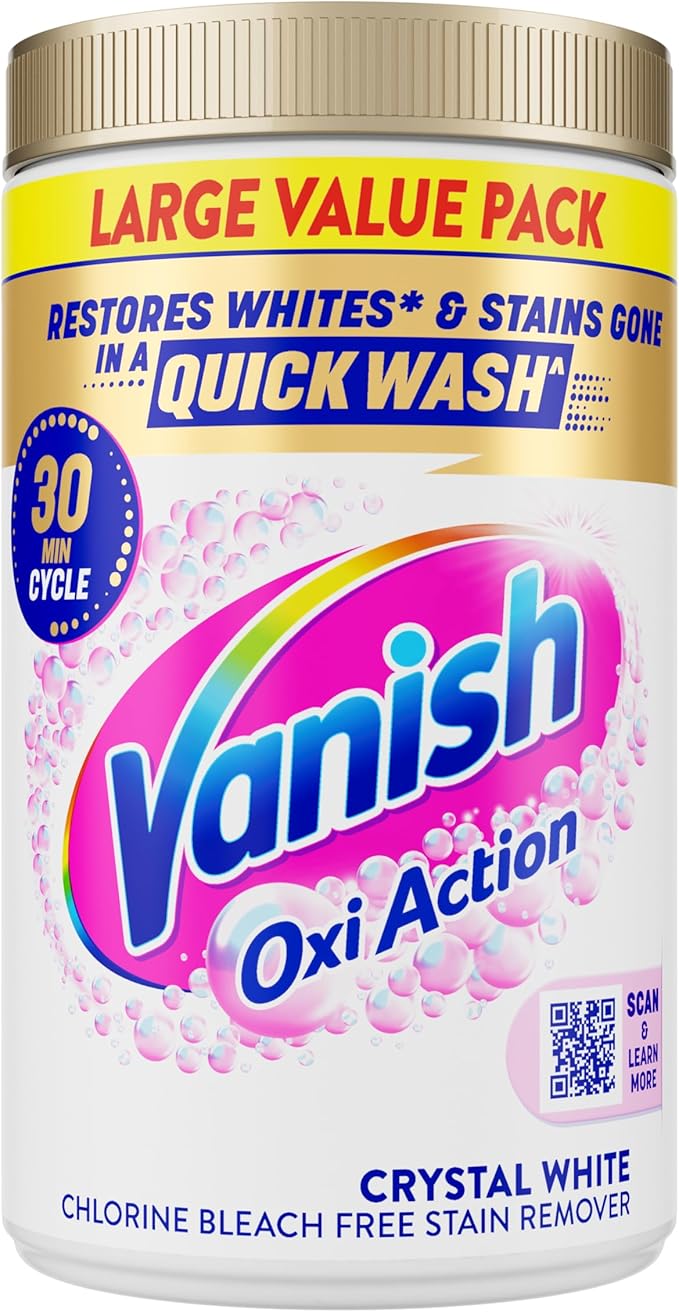 Vanish Fabric Stain Remover Gold Oxi Action Powder Whites 1.5 kg