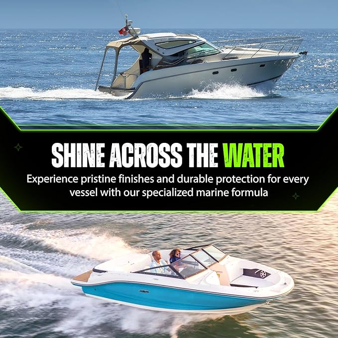 Boat Interior Cleaner Spray Upholstery &amp Vinyl Cleaner to Remove Dirt Grime Spills Fish Blood &amp More - Fresh Scented Safe for Seats Dashboards Leather Plastic - Made in USA