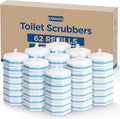 62 Count Toilet Wand Refills For Clorox Wand 3-Layer Brush Heads with Upgraded Toilet Bowl Cleaners For 99.9% Stains Removal