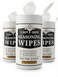Cookware Care Cast Iron Seasoning Oil Wipes 150 Wipes Made in USA with Grapeseed Oil for Cast Iron Skillet Blackstone Griddle (3 pack)