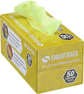 Arkwright Smart Rags Microfiber Cleaning Cloths Pack of 50 in a Box Lint Free 180 GSM Reusable Towels for Auto Office and Household Cleaning 12 x 12 in Yellow