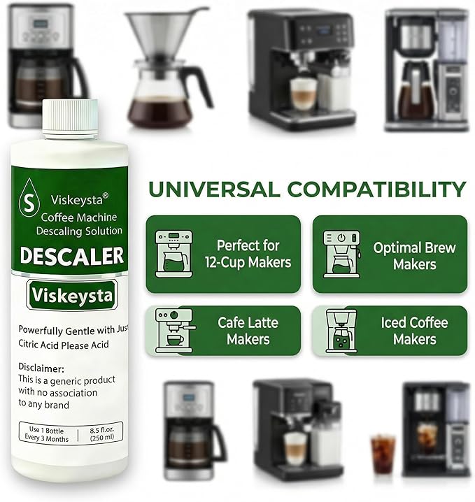 Descaling Solution for Mr. Coffee Machines 2 Bottles (250ml/8.5 fl oz each)