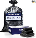 Plasticplace Trash Bags 32-33 Gallon │ 2.3 Mil │ Black Extra Heavy Garbage Bag │ 33” x 39” (100 Count) (W33LDB3)