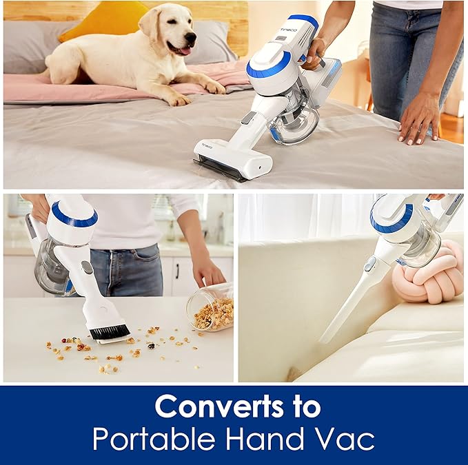 Tineco A10 Hero Cordless Stick/Handheld Vacuum Cleaner with Wall Mount Super Lightweight with Powerful Suction for Carpet Hard Floor &amp Pet - Space Blue