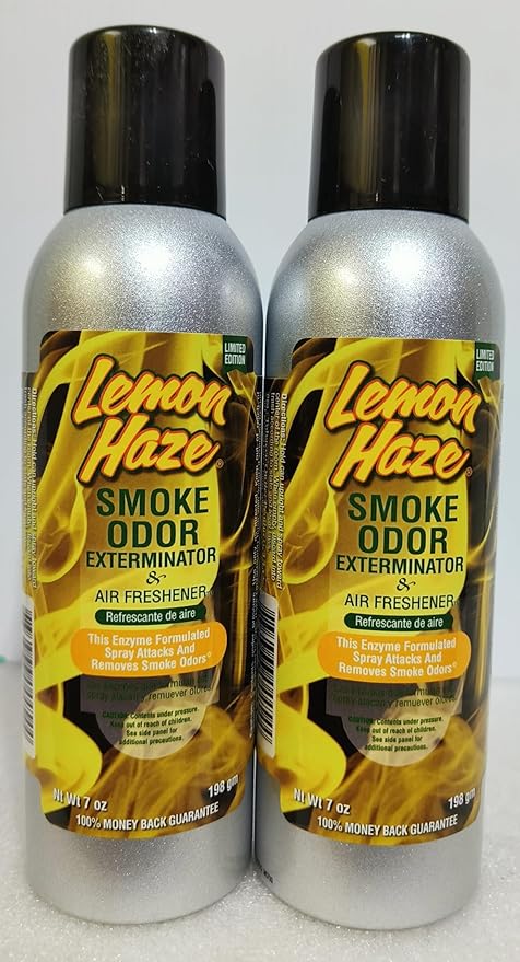 Smoke Odor Exterminator 198 gm/ 7 oz Large Spray Lemon Haze 7oz Can 2 Pack. Assorted