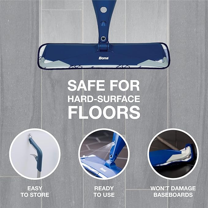 Bona Multi-Surface Floor Premium Spray Mop - Includes Multi-Surface Floor Cleaner Concentrate and Machine Washable Microfiber Cleaning Pad - For Stone Tile Laminate and Vinyl LVT/LVP Floors