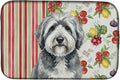 Caroline's Treasures Gray and White Old English Sheepdog Vegetables Dish Drying Mat Absorbent Dish Drying Mat Pad for Kitchen Counter Dish Drainer Mat for Countertop 14 x 21 Multicolor
