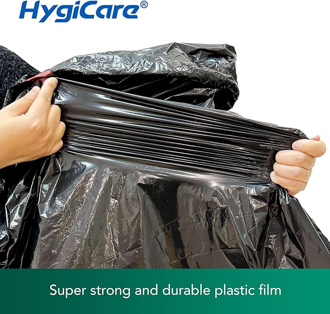 Ultra Strong 30 Gallon Trash Bags Unscented 120 Count Drawstring Garbage Bags Pre-Separated Eco-friendly Materials Leakproof Sturdy Black