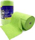 Greenfound Microfiber Cleaning Cloth Roll -80 PackTear Away Microfiber Towels for CarReusable Paper Towels WashableAbsorbentLint Free Cleaning Rags for HouseKitchenWindow-11.5×11.5(Wave Green)