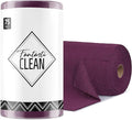 Fantasticlean Microfiber Cleaning Cloth Roll -75 Pack Tear Away Microfiber Towels 12 x 12 Reusable Washable Scratch Free Ultra Absorbent for All-Around Cleaning Supplies (Dark Purple)