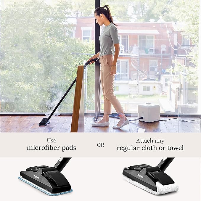 Dupray Neat Steam Cleaner with 17-Piece Kit - Powerful Chemical-Free Cleaning for Floors Cars Tiles Upholstery Kitchen Bathroom Grout Carpets &amp More - Kills up to 99.9% of Bacteria &amp Vi
