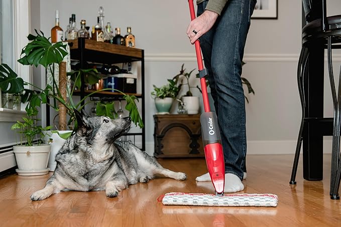 O-Cedar ProMist MAX Microfiber Spray Mop Removes 99% of Bacteria with just Water Features 1 Extra Refill