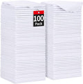 HOMERHYME White Microfiber Cleaning Cloths 100 Pack Shop Towels Rags Bulk Absorbent Lint-Free Detailing Cleaning Rags Microfiber Towels for Car Mechanic Automotive Garage Housekeeping 11.5*11.5