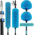 15 Foot High Ceiling Fan Duster with 5-8ft Extension Pole Extendable Reusable Cobweb Feather Window Cleaning Squeegee Kit
