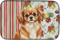 Caroline's Treasures Red Tibetan Spaniel Vegetables Dish Drying Mat Absorbent Dish Drying Mat Pad for Kitchen Counter Dish Drainer Mat for Countertop 14 x 21 Multicolor