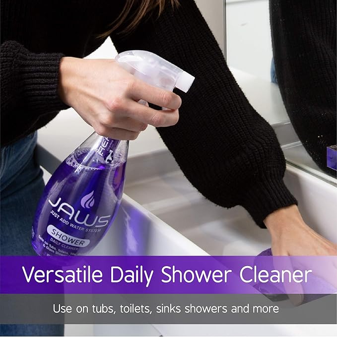 JAWS Cleaners Home Cleaning Kit Multi-Surface Kitchen Glass Shower and Hardwood Floor 2 Refill Pods Included. Refillable Cleaning Supplies.