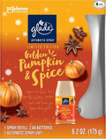 Glade Automatic Spray Refill and Holder Kit Air Freshener for Home and Bathroom Golden Pumpkin &amp Spice 6.2 Oz