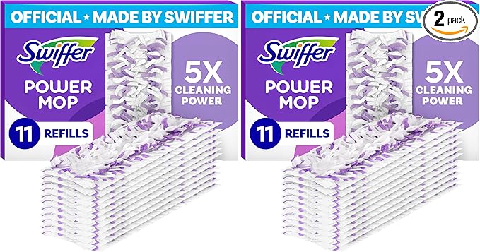 Swiffer PowerMop Multi-Surface Mopping Pad RefillsMade by Swifferfor Floor Cleaning11 Count (Pack of 2)