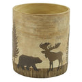 Park Designs Beige Black Forest Waste Basket