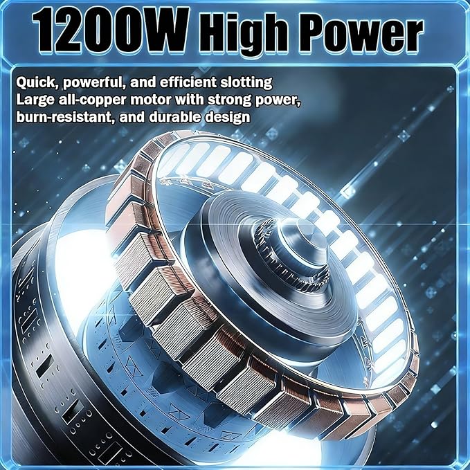 Electric Grout Cleaner 1200W - Heavy Duty Tile Grout Removal Machine With Vacuum 9000r/min High Speed Saw Blades Included For Cleaning Tile Joints Effectively(220V1.2mm)