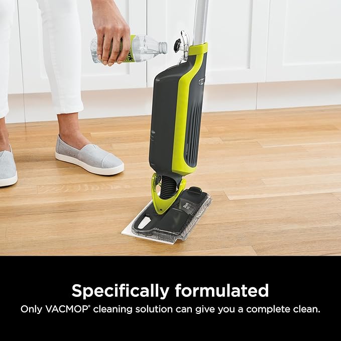 Shark VACMOP Cordless Hard Floor Vacuum Mop Includes 2 Disposable VACMOP Pads and a 12oz VACMOP Solution Charcoal Gray VM180