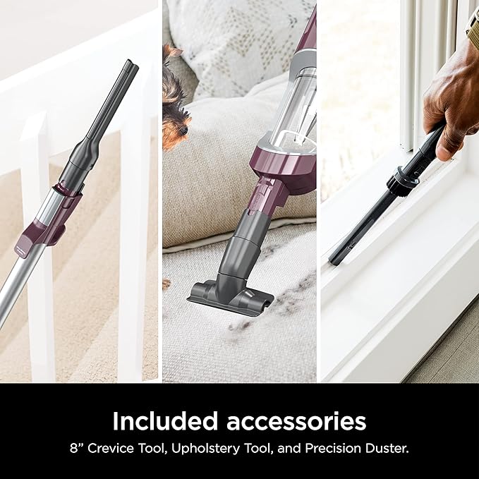 Shark HZ702 Ultralight PetPro Corded Stick Vacuum with PowerFins HairPro Odor Neutralizer Technology Wine Purple