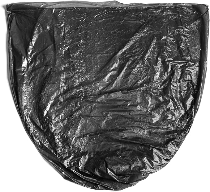 Aluf Plastics 45 Gallon 22 Micron (eq) Black Trash Bags - 39 x 46 - Pack of 150 - For Home Office &amp Bathroom
