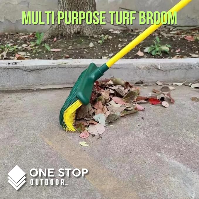 Artificial Grass Turf Broom - Astroturf Rake/Brush. Also Great Carpet Rake &amp Groomer (Curved Bristle)