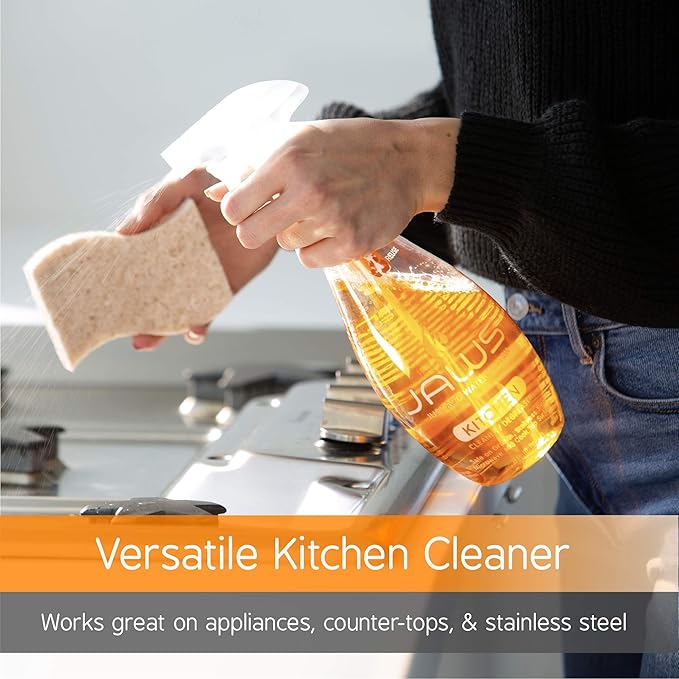 JAWS Cleaners Home Cleaning Kit Multi-Surface Kitchen Glass Shower and Hardwood Floor 2 Refill Pods Included. Refillable Cleaning Supplies.
