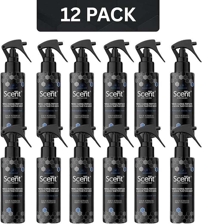 Perfume Fabric Spray for Textile and Room - Nano Scent Odor Eliminator for Strong Odor Room Linen Carpet Bathroom Spray - Shoe Deodorizer Spray - Fabric Refresher Spray Various Scent - 12pack