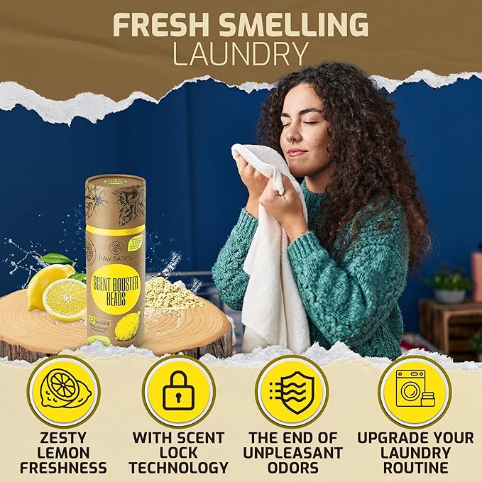 Scent Boosters for Washer Wild Lemon Aroma and Laundry Detergent Sheets Unscented 100 Loads