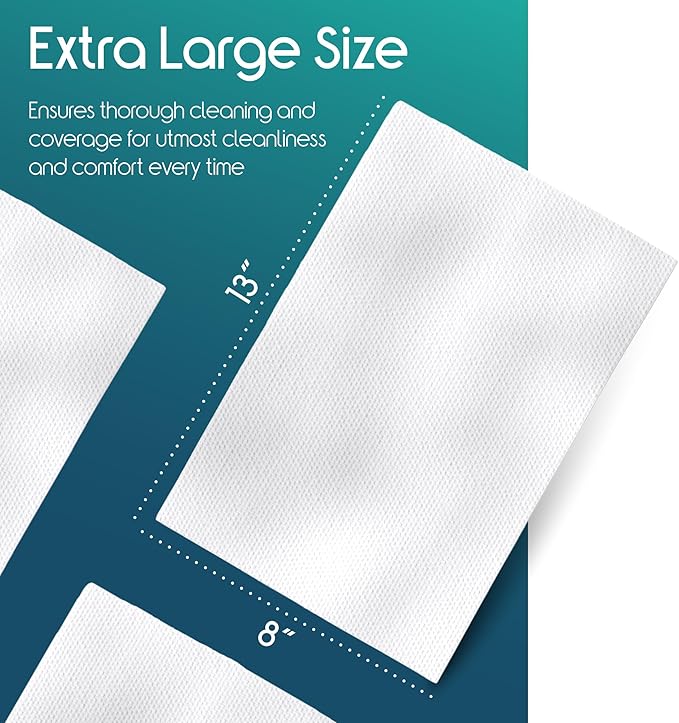Inspire Adult Wet Wipes Wash Cloths for Incontinence &amp Cleansing for Elderly 8x13 (780 Count)