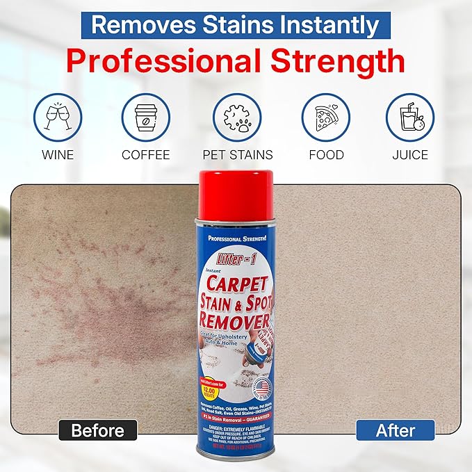 Carpet Spot Remover Stain and Red wine Remover and Spot Treatment for Oil Grease Urine Cleaning Performance for Rugs Upholstery Fabrics Pack of 3