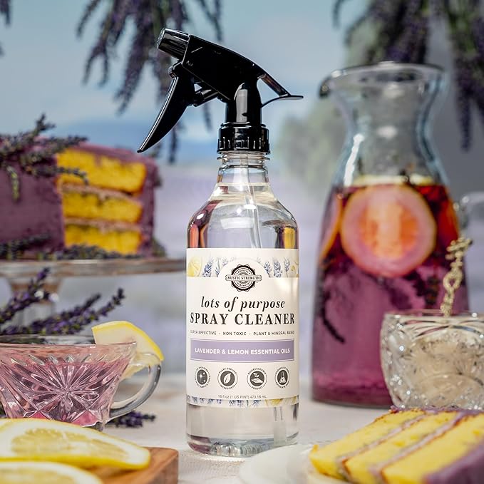 Rustic Strength Lots of Purpose Spray Cleaner with Lavender and Lemon Essential Oils Non-Toxic Plant Based Multi-Surface Gallon Plastic