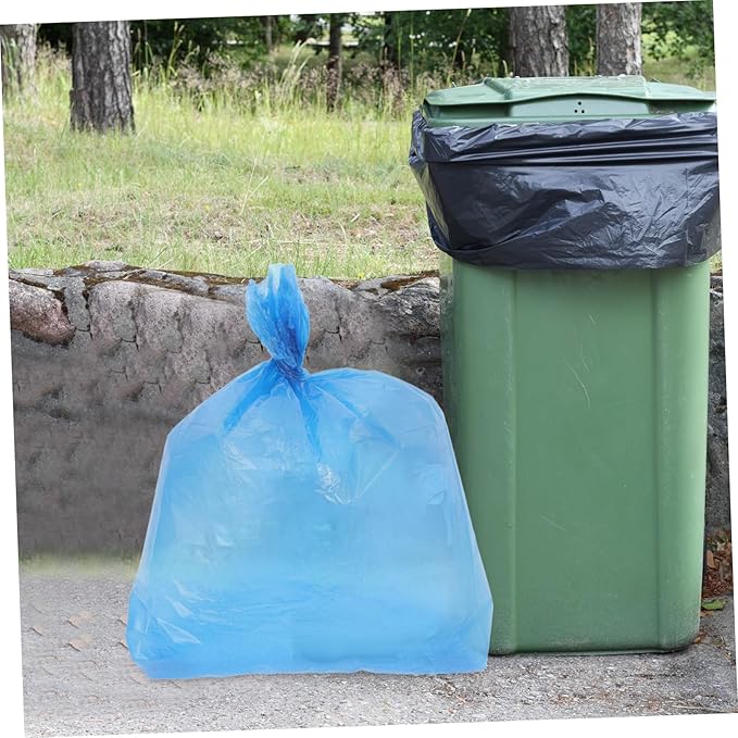 50pcs Heavy-duty Tear-resistant Trash Bags Large Capacity PE Garbage Liners for Kitchen Bathroom Office Commercial Waste Disposal