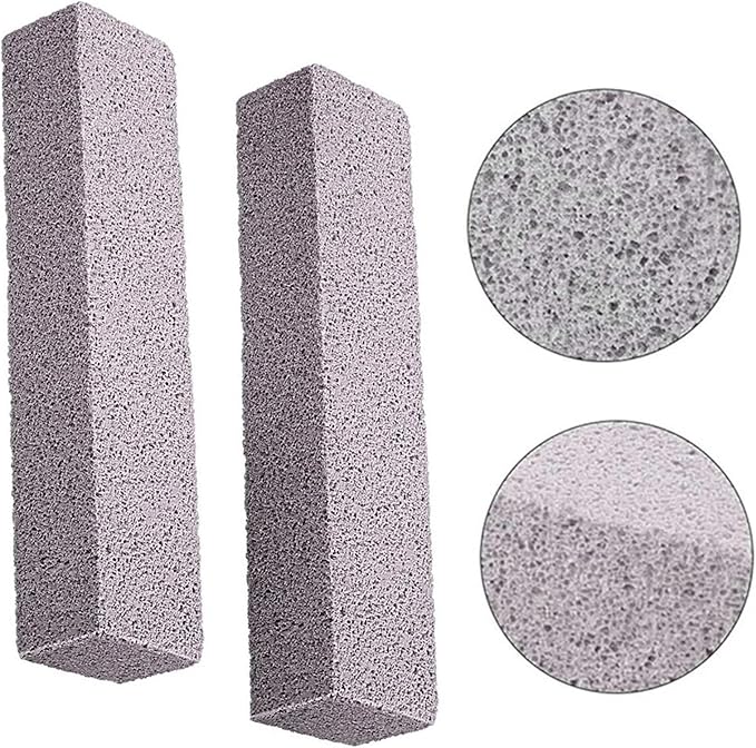 2x Floating Stone Cleaning Rod Pumice Stick Scouring Pad Cleaner Stain Removal For Home Toilet Bowl Cleaning Stick
