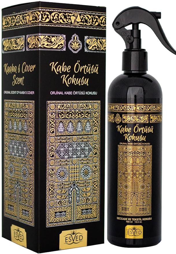 Room Spray Kaaba Cover and Medina Rawda Scent 400ml Air Freshener Home Fragrance Odor Eliminator Long Lasting Aroma One Size - One Size