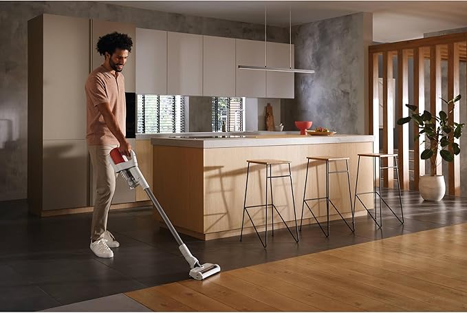 Miele Duoflex HX1 Vacuum Cleaner Cordless and Bagless Multi-Use Flexible Stick Vacuum with Attachable MultiFloor Brush in Brilliant White/Space Grey/Terra Red - 5 Year Warranty