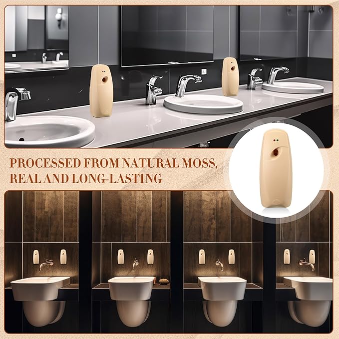 Maxcheck Automatic Air Freshener Spray Dispenser Wall Mounted Automatic Spray Dispenser Air Freshener for Bathroom Battery Operated Free Standing for Commercial Place and Room(Light Khaki)