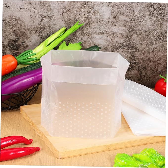 150 Pcs Transparent Hollow Trash Bags for Kitchen Bathroom Bedroom Upright Home Garbage Bags with Food Soup Filtering Durable Waste Liners for Daily Use