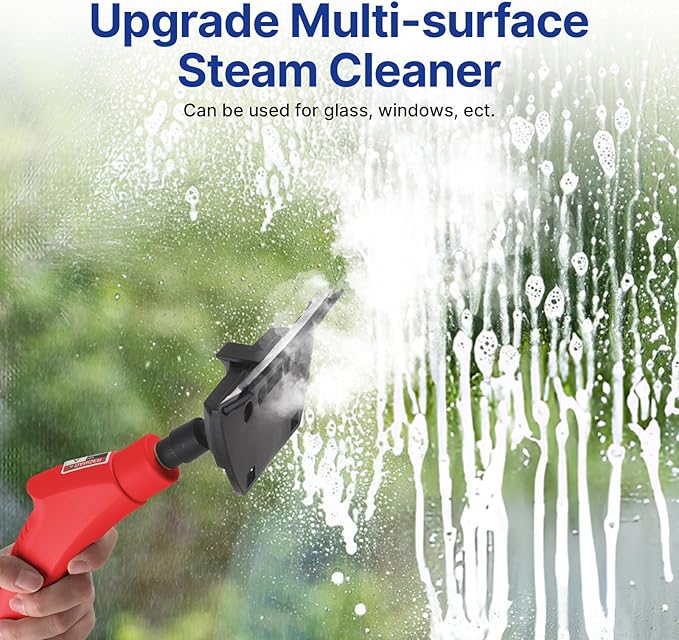 Pressurized Handheld Multi-Surface Steam Cleaner with 8pcs Accessories Smart Touch Screen 6 Levels Adjustable Deep Cleaning Steamer with Portable Handle for Clothes Car Glass Window Kitchen