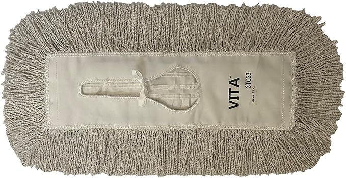 Ultimate Dust Mop Kit: Industrial-Grade Performance Heavy-Duty Frame Telescopic Handle - White 18 Inch