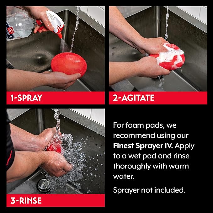 Griot's Garage Microfiber and Foam Pad Cleaner Removes Polish Wax and Sealant Residue Restores Your Car Cleaning Cloths' Effectiveness 11067 One Gallon