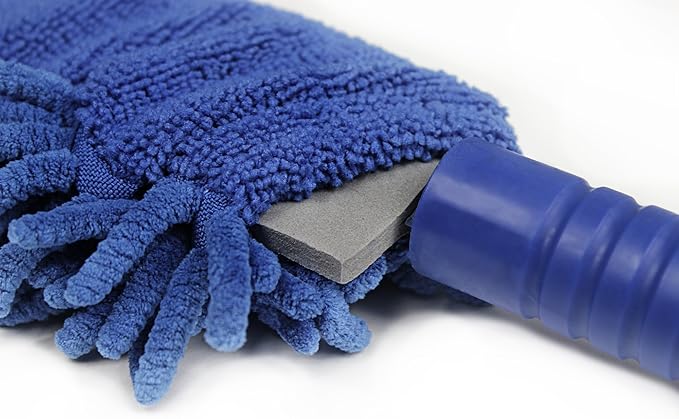 CleanAide Dual-Sided Chenille and Terry Microfiber Duster Covers Fits Flex Dusters Machine Washable Chemical-Free Cleaning Traps Dirt &amp Dust Safe for Electronics Home and Vehicles 6-Pack